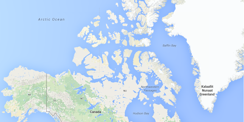 E groussen Deel vu Kanada läit iwwer dem nërdleche Polarkrees