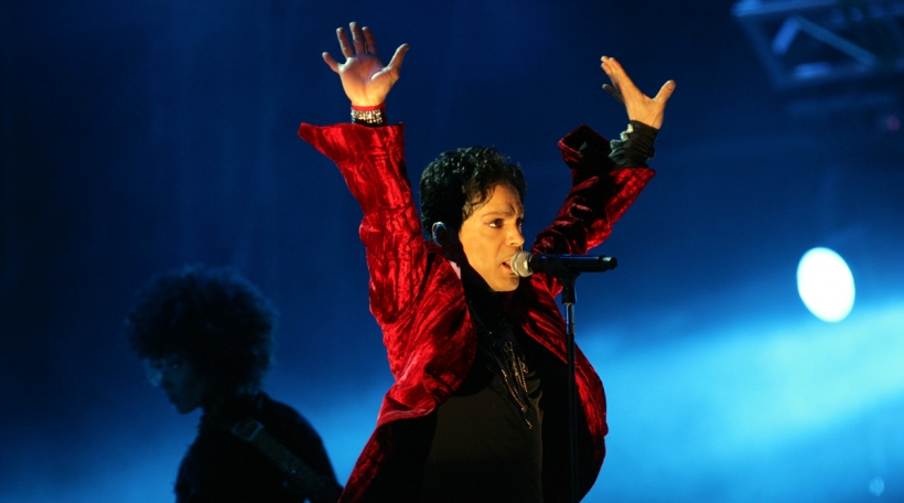 BUDAPEST, HUNGARY - AUG 9: The rock/ pop/ funk musician Prince in concert at the annual Sziget Festival in Budapest, Hungary, on Tuesday, August 9, 2011.