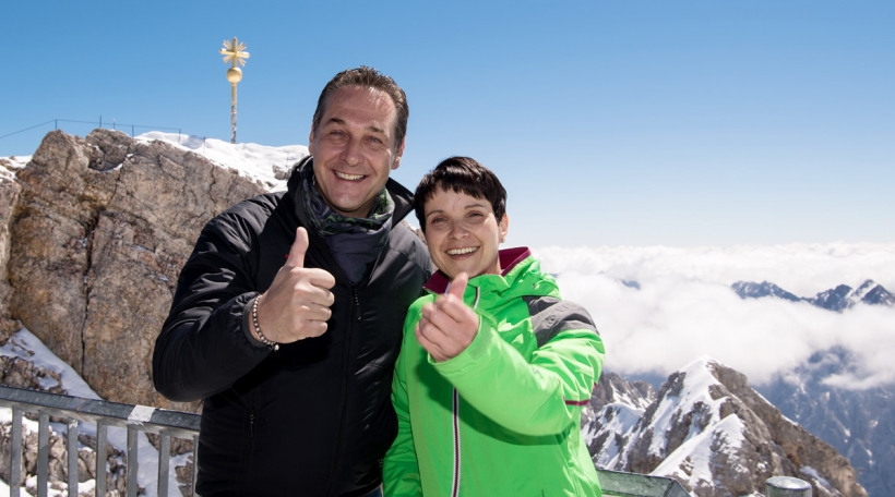 Heinz-Christian Strache (FPÖ) a Frauke Petry (AfD)