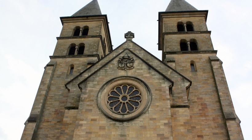 The basilica in Echternach in Luxembourg in Europe