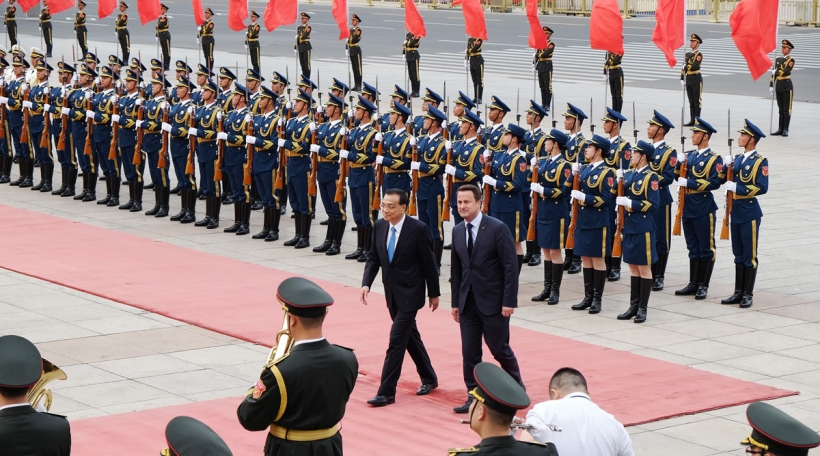 De Xavier Bettel gëtt zu Peking vum chinesesche Premier emfaangen