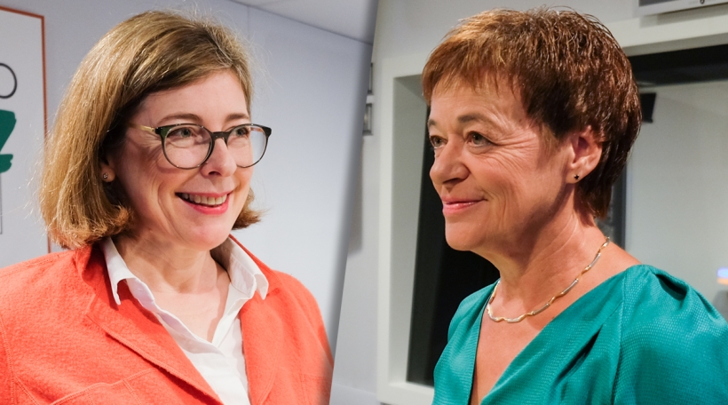 Sylvie Mischel (ADR) a Josée Lorsché (déi gréng)