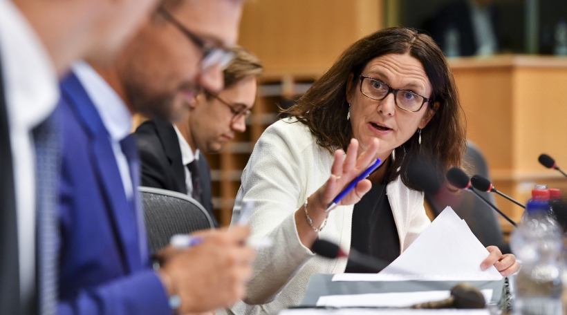 Cecilia MALMSTROM am Europaparlament iwwer EU-USA-Handelsrelatiounen