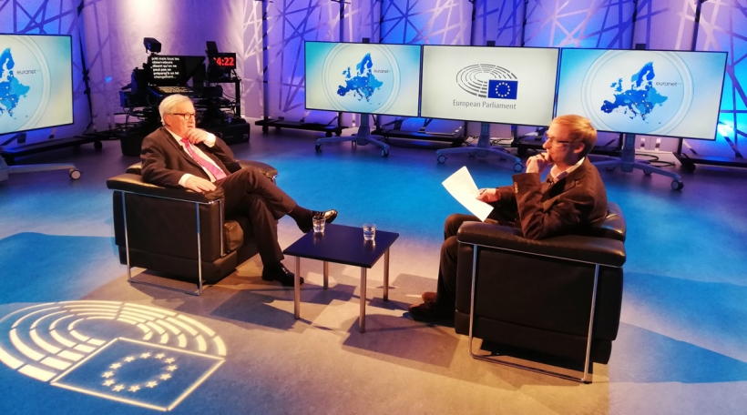 De Jean-Claude Juncker am Interview mam 100,7-Chefredakter Jean-Claude Franck
