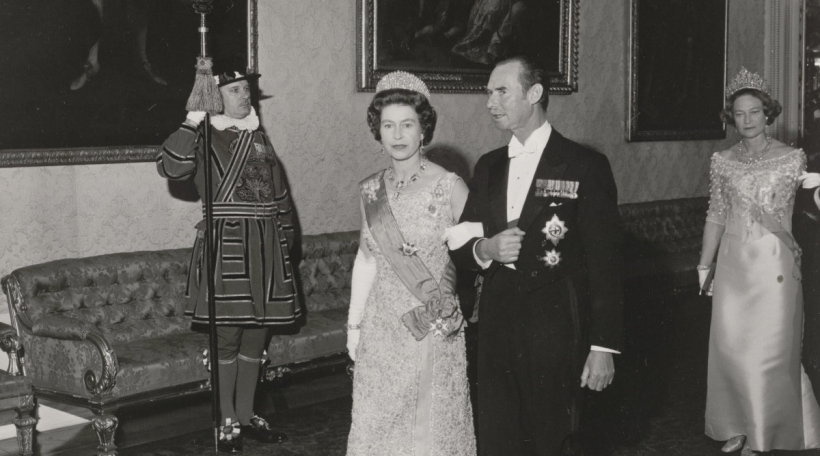 D'Grand-Duchesse Joséphine-Charlotte an de de Grand-Duc Jean bei enger Visitt a Groussbritannien de 16. Juni 1972 D'Grand-Duchesse Joséphine-Charlotte an de de Grand-Duc Jean bei enger Visitt a Groussbritannien de 16. Juni 1972