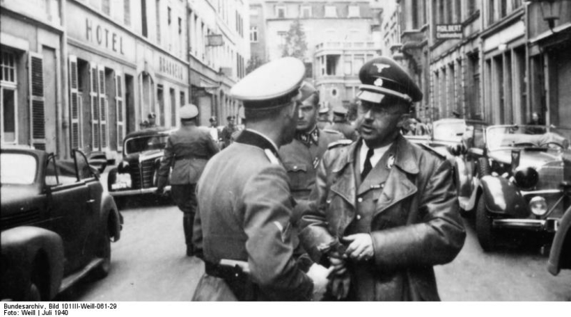 Luxemburg, Himmler mit Offizier der Waffen-SS