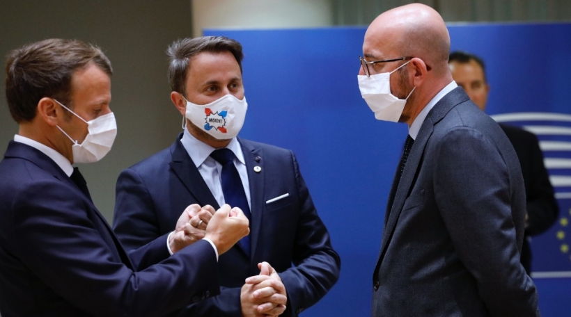 Emmanuel Macron, Xavier Bettel, Charles Michel Emmanuel Macron, Xavier Bettel, Charles Michel