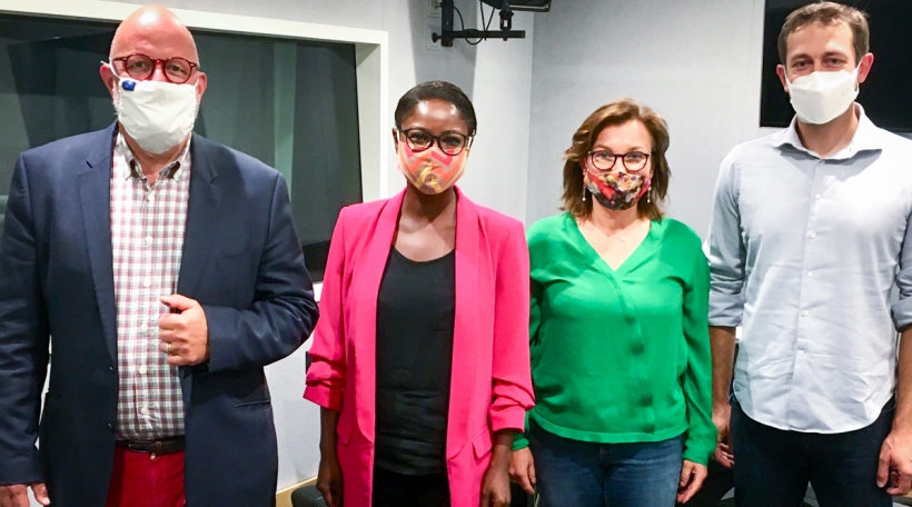 Marc Angel (LSAP), Monica Semedo (DP), Tilly Metz (déi gréng), Christophe Hansen (CSV)