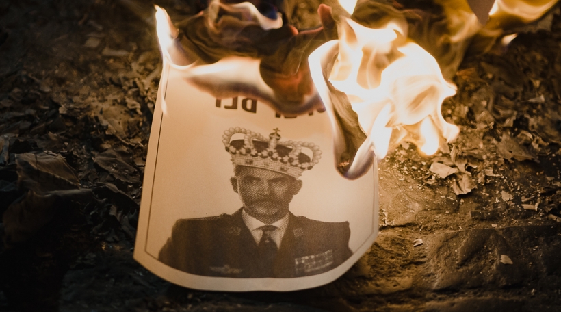 Kinnek Felipe verbrannt zu Barcelona