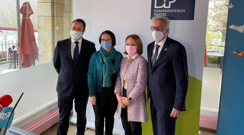 Xavier Bettel, Yuriko Backes, Corinne Cahen, Pierre Gramegna