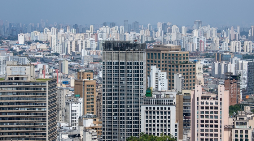 Vue sur la megalopole São Paulo.